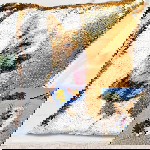 Custom Photo Cushion Cover Diy Personalized Sequin Luminous Pillowcase Room Decoration Baby Wedding Pet Photos Printed - Grand Goldman