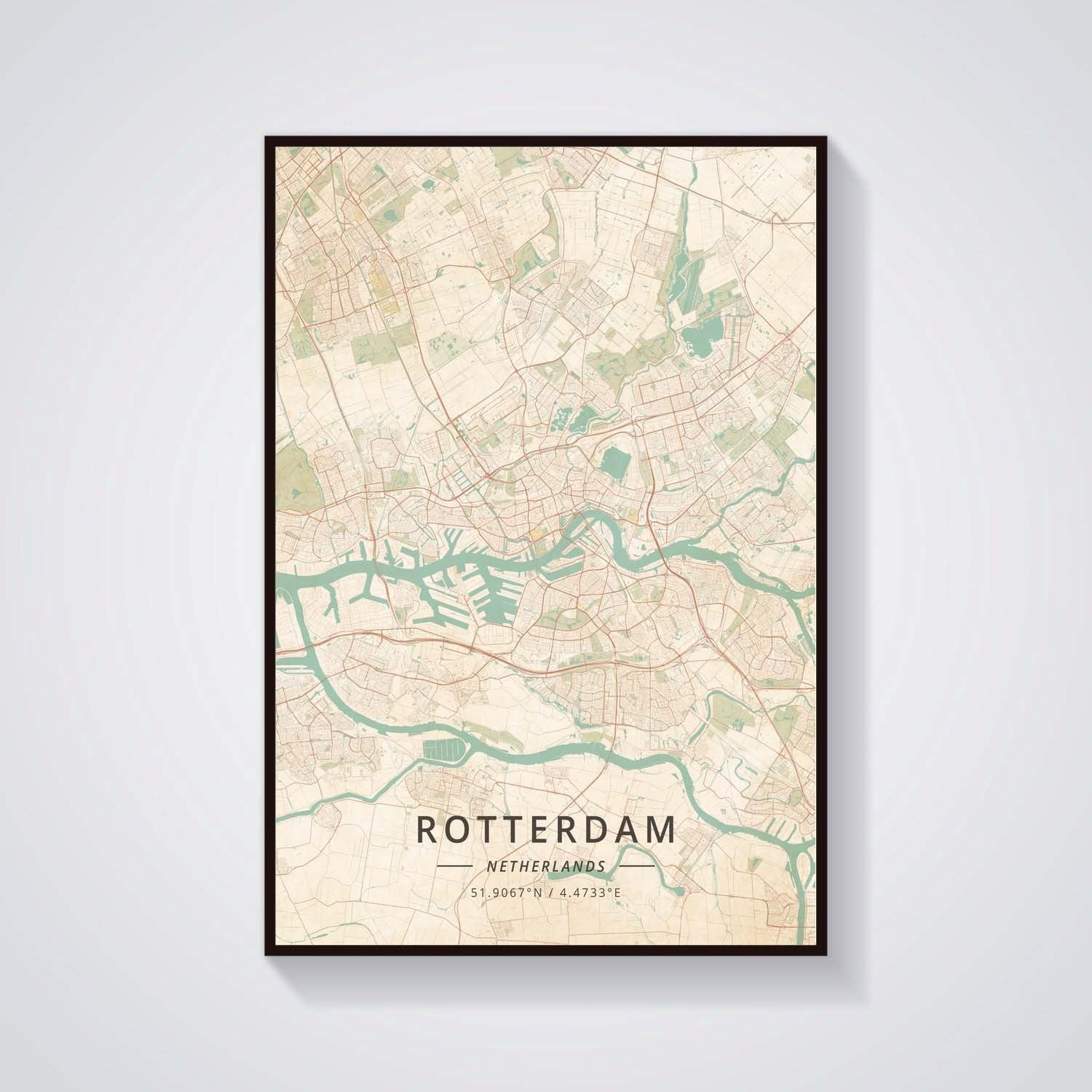 Custom World Map Canvas Painter House Decorative Poster - Grand Goldman