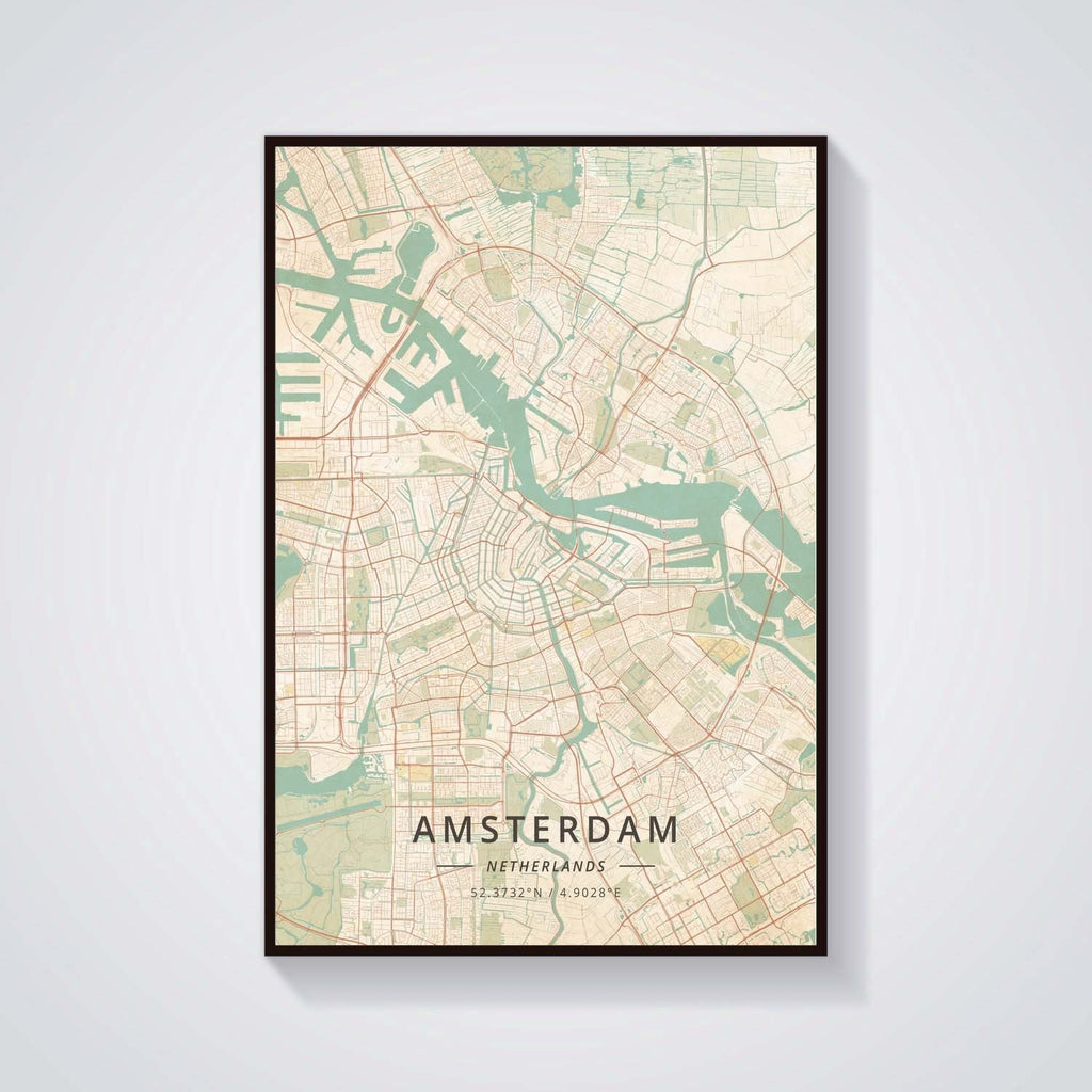 Custom World Map Canvas Painter House Decorative Poster - Grand Goldman