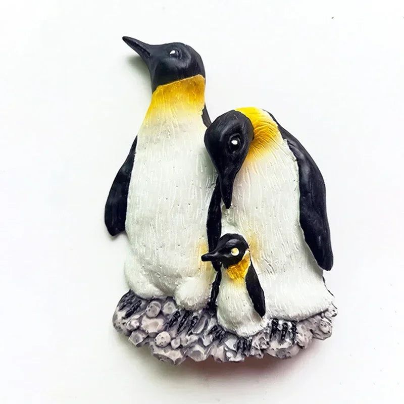 Cute Animal Fridge Magnets JAKARTA Indonesia Antarctic Penguin 3D Resin Refrigerator Magnet Souvenir Decorative Magnets - Grand Goldman