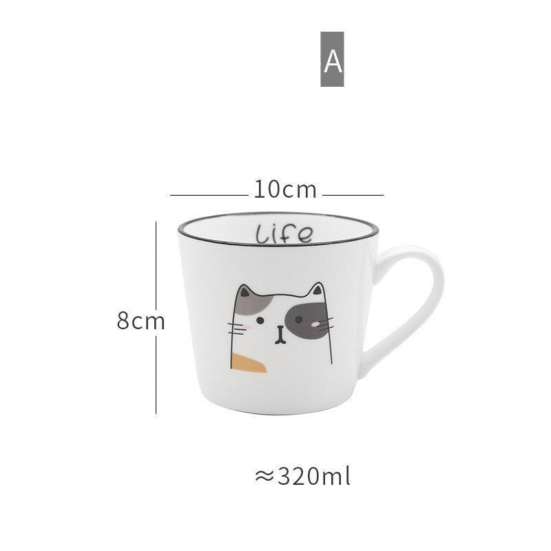 Cute Breakfast Rectangular Plate Tableware Ceramic Simple - Grand Goldman