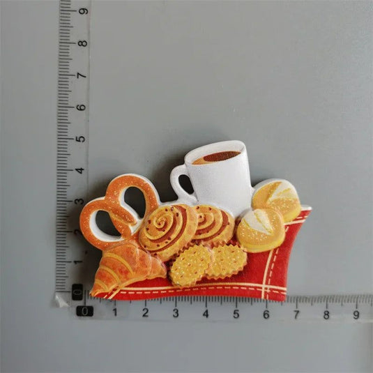 Cute Imitation Food Fridge Magnets Hot Dog Pizza Refrigerator Magnet Stickers Paste Egg Bread Chili Hamburger Kitchen Decorate - Grand Goldman