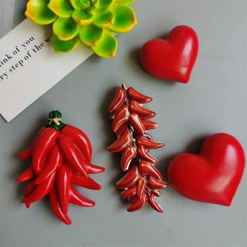 Cute Imitation Food Fridge Magnets Hot Dog Pizza Refrigerator Magnet Stickers Paste Egg Bread Chili Hamburger Kitchen Decorate - Grand Goldman