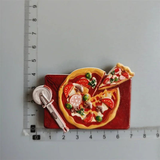 Cute Imitation Food Fridge Magnets Hot Dog Pizza Refrigerator Magnet Stickers Paste Egg Bread Chili Hamburger Kitchen Decorate - Grand Goldman