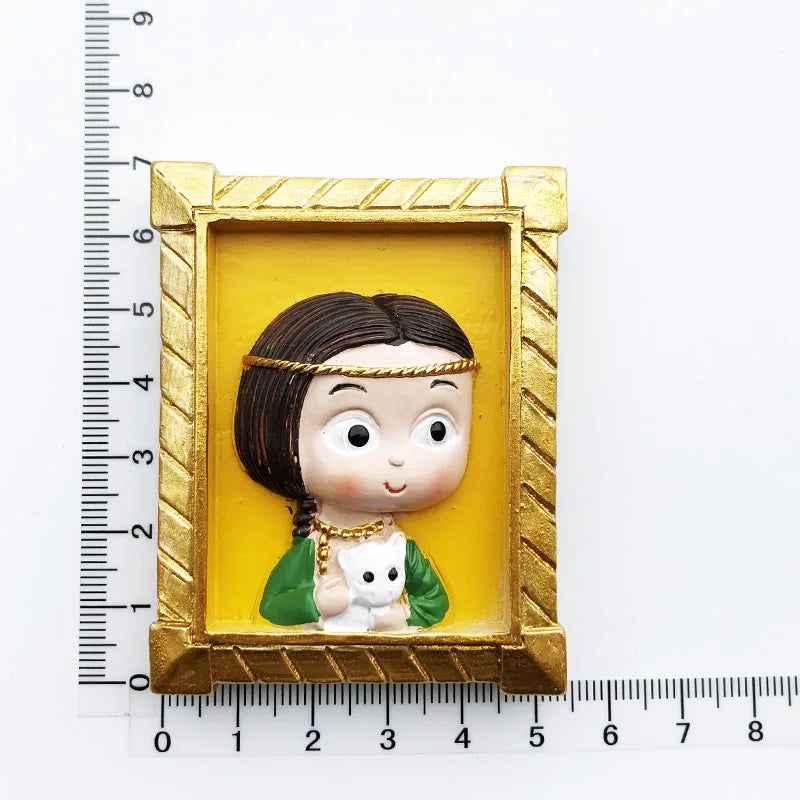 Cute Van Gogh Refrigerator Magnets Cartoon Magnetic Stickers Resin Souvenir Fridge Decoration Table Lamp Gift for Kids Birthday - Grand Goldman