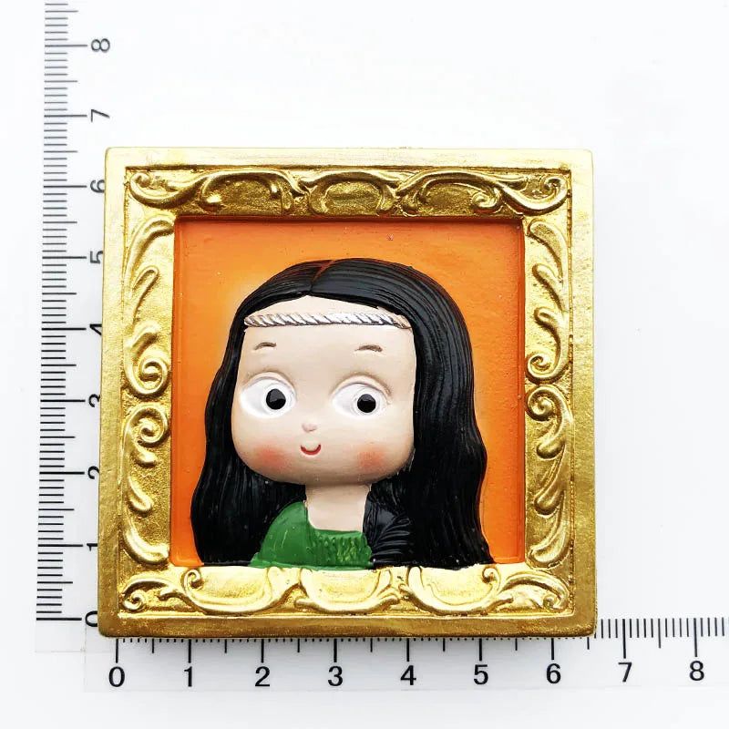 Cute Van Gogh Refrigerator Magnets Cartoon Magnetic Stickers Resin Souvenir Fridge Decoration Table Lamp Gift for Kids Birthday - Grand Goldman