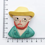 Cute Van Gogh Refrigerator Magnets Cartoon Magnetic Stickers Resin Souvenir Fridge Decoration Table Lamp Gift for Kids Birthday - Grand Goldman
