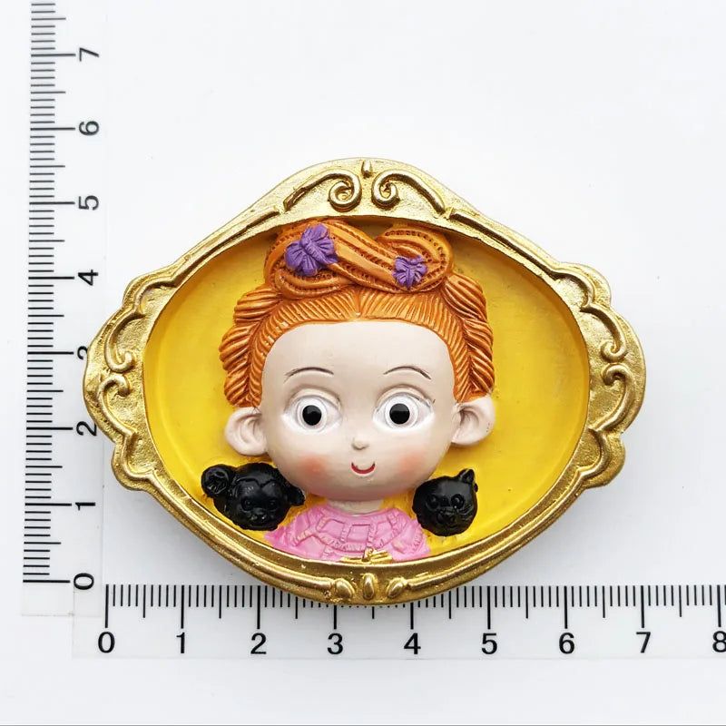Cute Van Gogh Refrigerator Magnets Cartoon Magnetic Stickers Resin Souvenir Fridge Decoration Table Lamp Gift for Kids Birthday - Grand Goldman