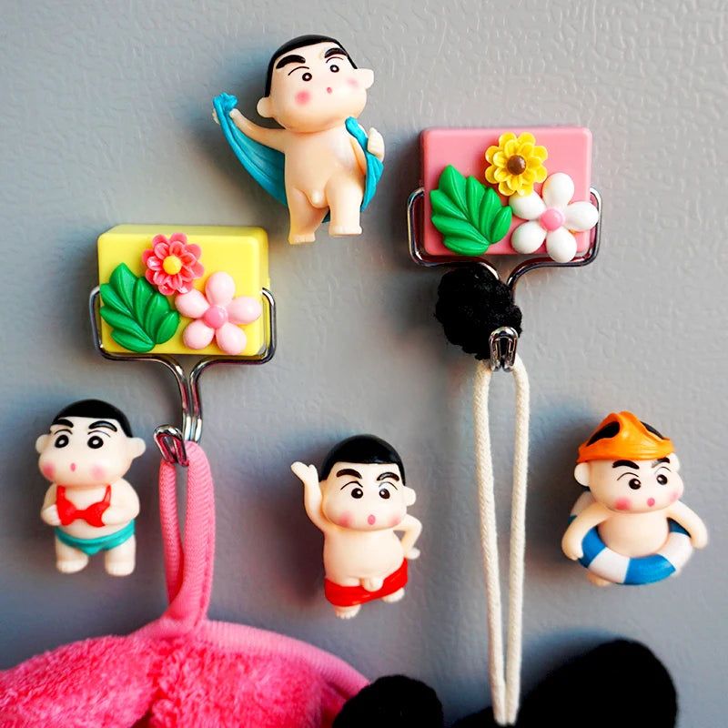 Cute flower Magnet Hook Refrigerator Magnet Creative Kitchen fridge stickers decoretion Seamless Hook Magnet Magnetic Hook - Grand Goldman