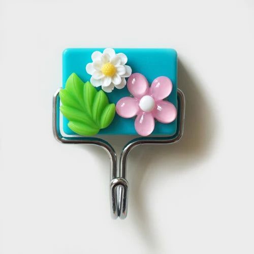 Cute flower Magnet Hook Refrigerator Magnet Creative Kitchen fridge stickers decoretion Seamless Hook Magnet Magnetic Hook - Grand Goldman