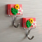 Cute flower Magnet Hook Refrigerator Magnet Creative Kitchen fridge stickers decoretion Seamless Hook Magnet Magnetic Hook - Grand Goldman