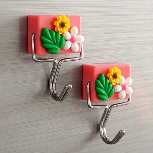 Cute flower Magnet Hook Refrigerator Magnet Creative Kitchen fridge stickers decoretion Seamless Hook Magnet Magnetic Hook - Grand Goldman