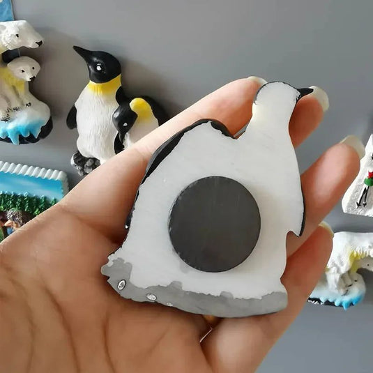 Cute Animal Fridge Magnets JAKARTA Indonesia Antarctic Penguin 3D Resin Refrigerator Magnet Souvenir Decorative Magnets - Grand Goldman