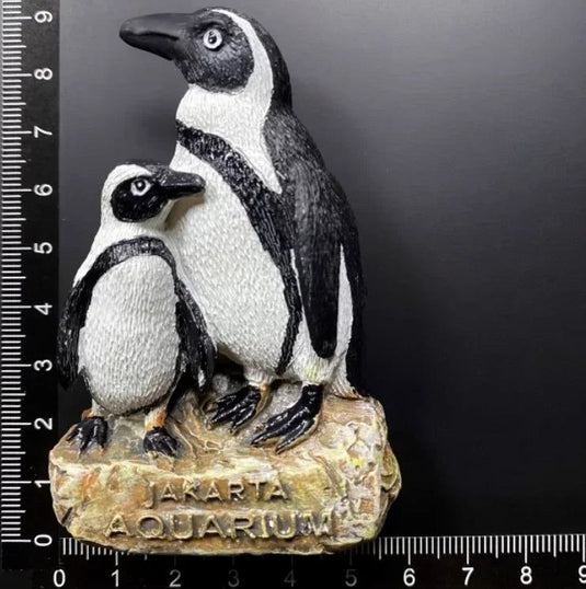 Cute Animal Fridge Magnets JAKARTA Indonesia Antarctic Penguin 3D Resin Refrigerator Magnet Souvenir Decorative Magnets - Grand Goldman