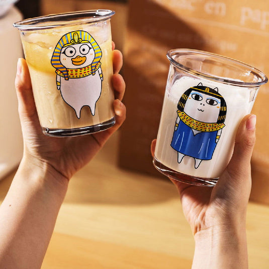 Cute Glass Home Drink Juice Milk - Grand Goldman