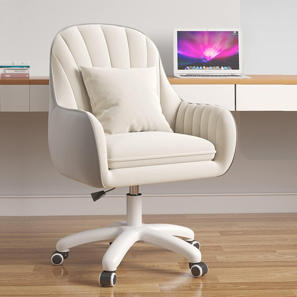 Cute Office Chair Home Computer Chairs Adjustable Task Chairs Modern Office Chair Makeup Chair 360° Swivel Computer Chair Mid Back Chair. - Grand Goldman