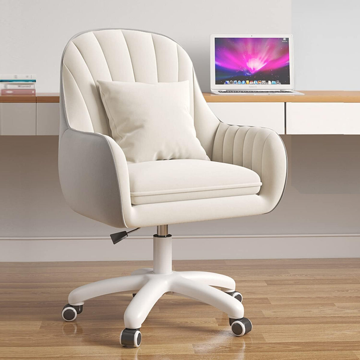 Cute Office Chair Home Computer Chairs Adjustable Task Chairs Modern Office Chair Makeup Chair 360° Swivel Computer Chair Mid Back Chair. - Grand Goldman