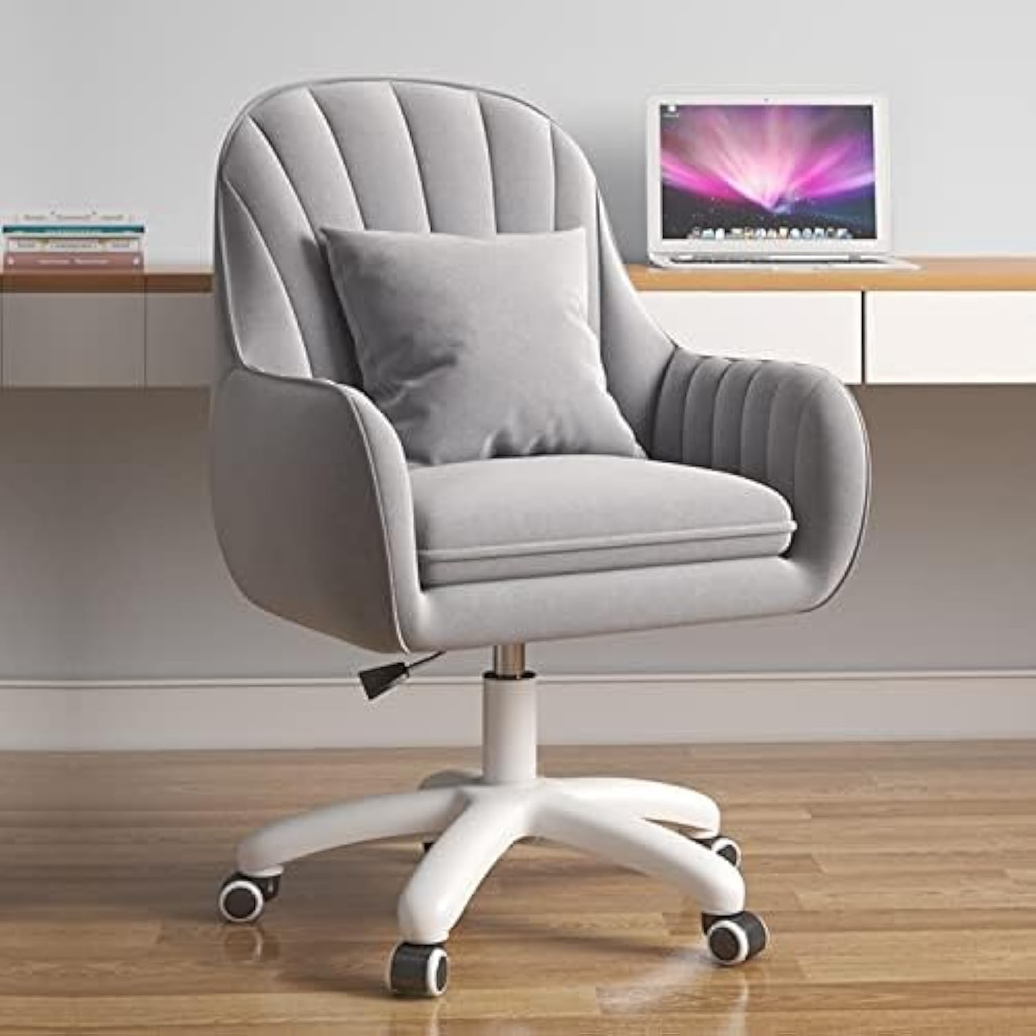 Cute Office Chair Home Computer Chairs Adjustable Task Chairs Modern Office Chair Makeup Chair 360° Swivel Computer Chair Mid Back Chair. - Grand Goldman