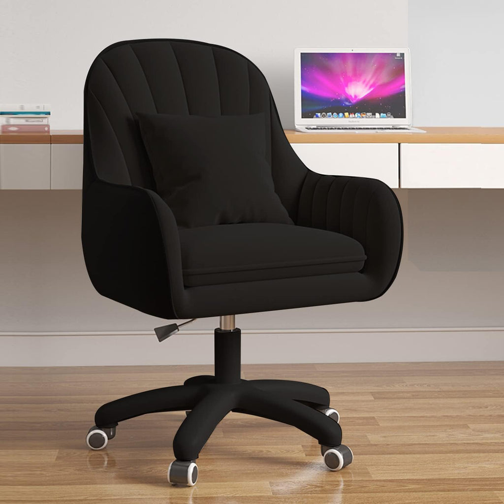 Cute Office Chair Home Computer Chairs Adjustable Task Chairs Modern Office Chair Makeup Chair 360° Swivel Computer Chair Mid Back Chair. - Grand Goldman