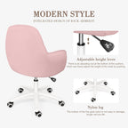 Cute Office Chair Home Computer Chairs Adjustable Task Chairs Modern Office Chair Makeup Chair 360° Swivel Computer Chair Mid Back Chair. - Grand Goldman