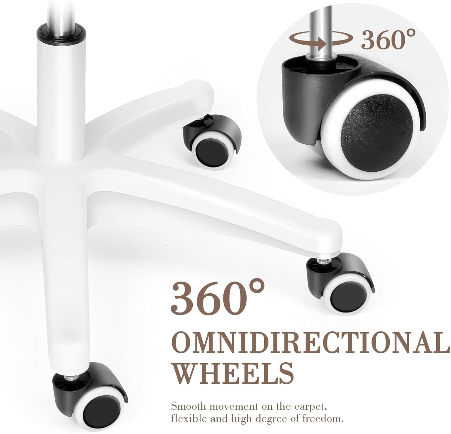 Cute Office Chair Home Computer Chairs Adjustable Task Chairs Modern Office Chair Makeup Chair 360° Swivel Computer Chair Mid Back Chair. - Grand Goldman