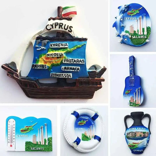 Cyprus Salamis Fridge Magnets Europe Tourism Memorial Souvenir Magnetic Refrigerator Sticker Collection Handicraft Gift - Grand Goldman