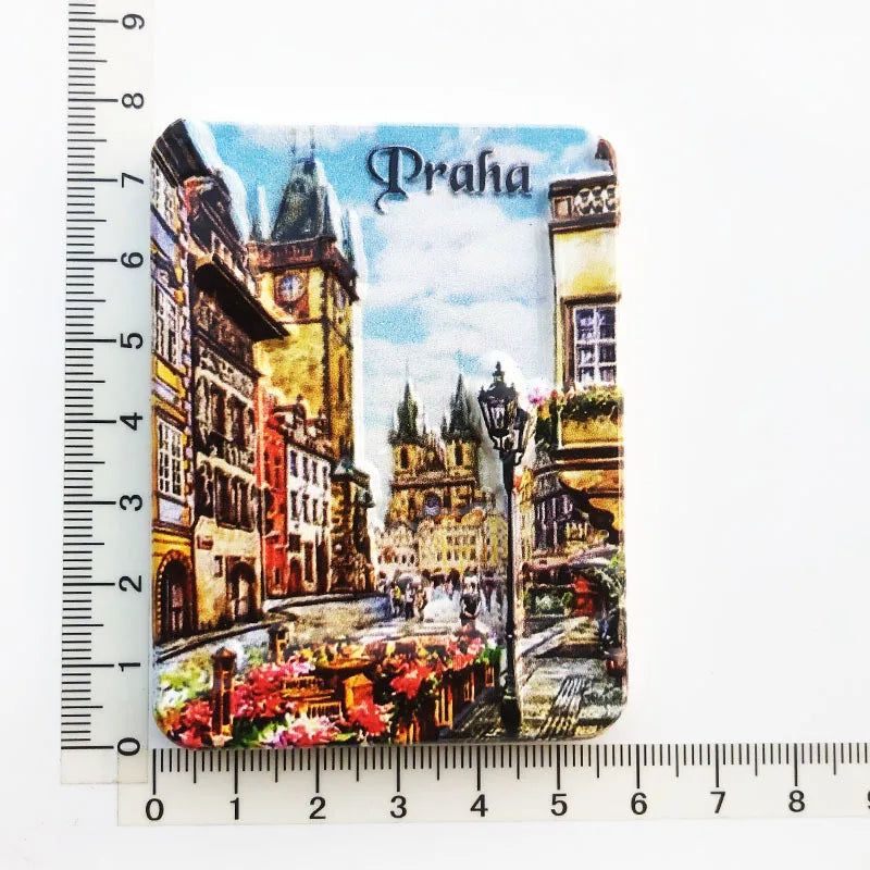 Czech Prague Old Town Charles Bridge Cultural Landscape Tourism Souvenir Craft Decoration Refrigerator Sticker Home Decor Gifts - Grand Goldman