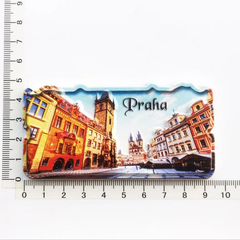 Czech Prague Old Town Charles Bridge Cultural Landscape Tourism Souvenir Craft Decoration Refrigerator Sticker Home Decor Gifts - Grand Goldman