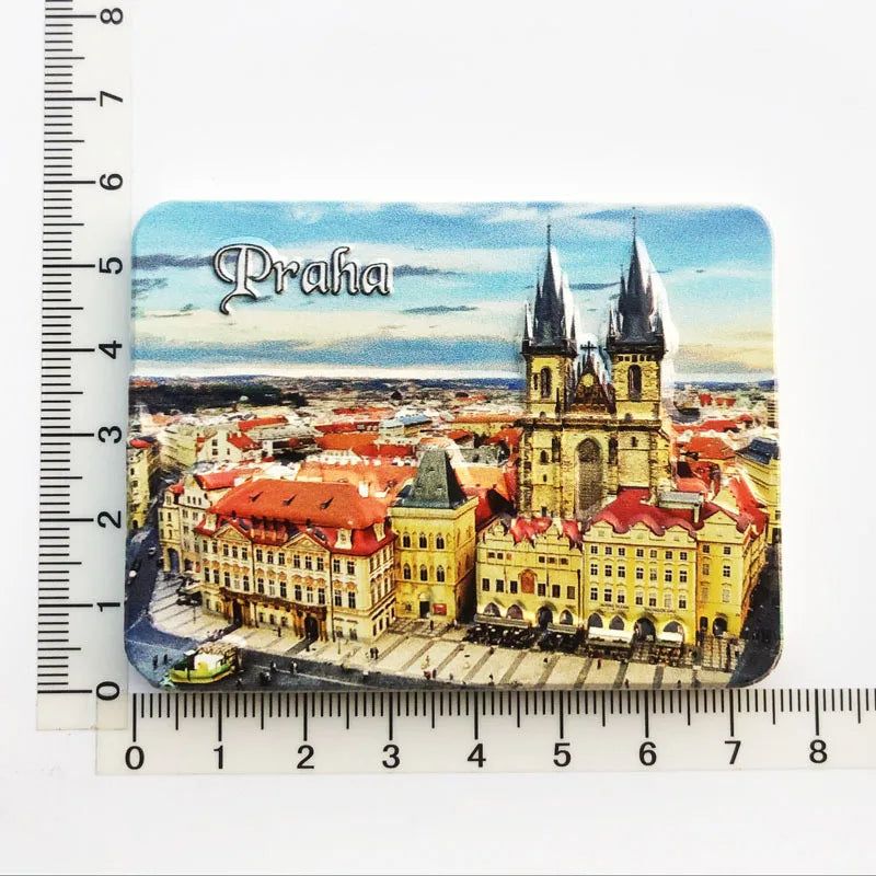 Czech Prague Old Town Charles Bridge Cultural Landscape Tourism Souvenir Craft Decoration Refrigerator Sticker Home Decor Gifts - Grand Goldman