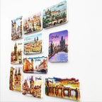 Czech Prague Old Town Charles Bridge Cultural Landscape Tourism Souvenir Craft Decoration Refrigerator Sticker Home Decor Gifts - Grand Goldman