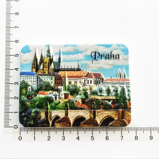 Czech Prague Old Town Charles Bridge Cultural Landscape Tourism Souvenir Craft Decoration Refrigerator Sticker Home Decor Gifts - Grand Goldman