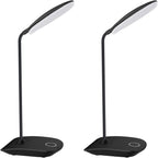 DEEPLITE LED Desk Lamp with Flexible Gooseneck 3 Level Brightness, Battery Operated Table Lamp 5W Touch Control,Compact Portable lamp for Dorm Study Office Bedroom,Eye-Caring and Energy Saving - Grand Goldman