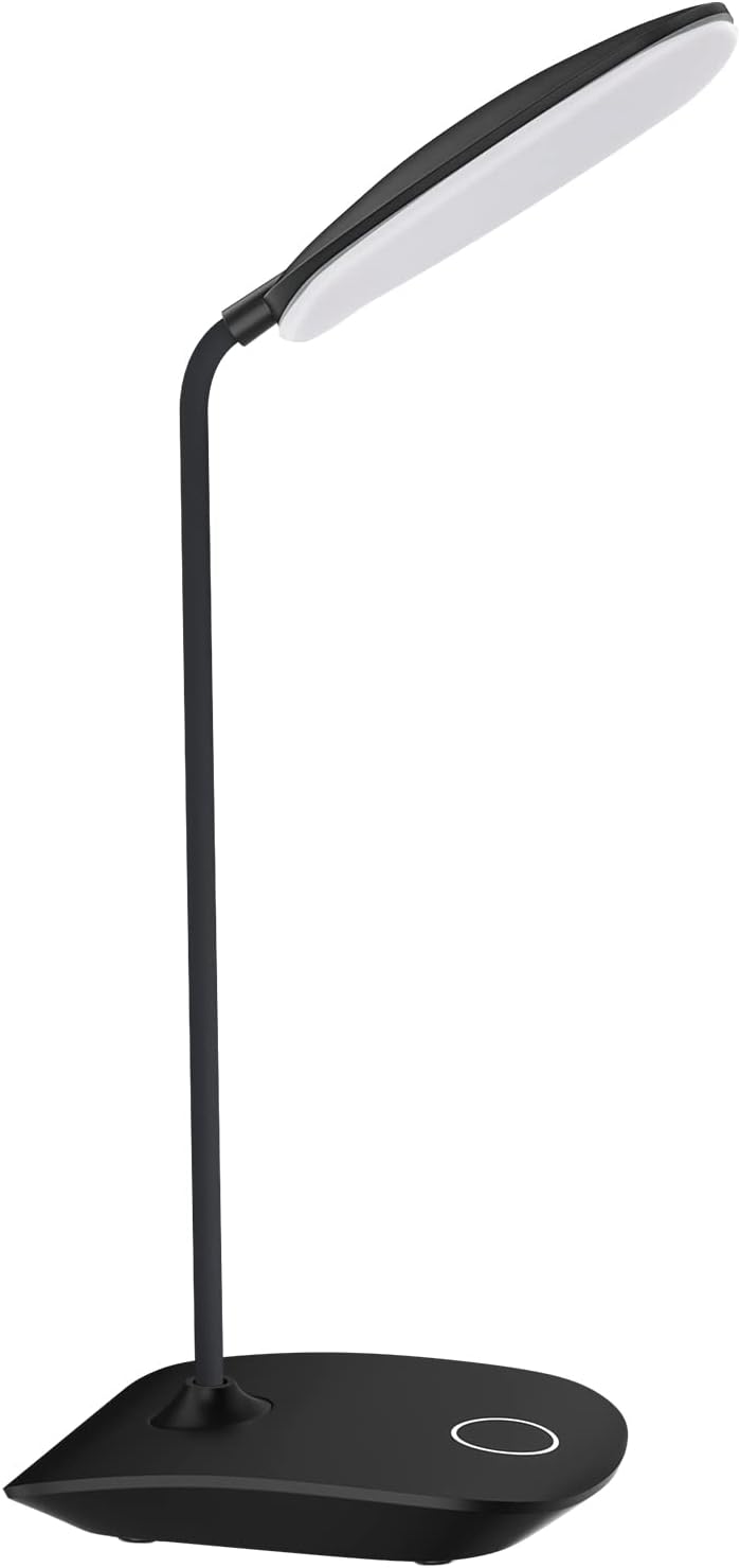 DEEPLITE LED Desk Lamp with Flexible Gooseneck 3 Level Brightness, Battery Operated Table Lamp 5W Touch Control,Compact Portable lamp for Dorm Study Office Bedroom,Eye-Caring and Energy Saving - Grand Goldman
