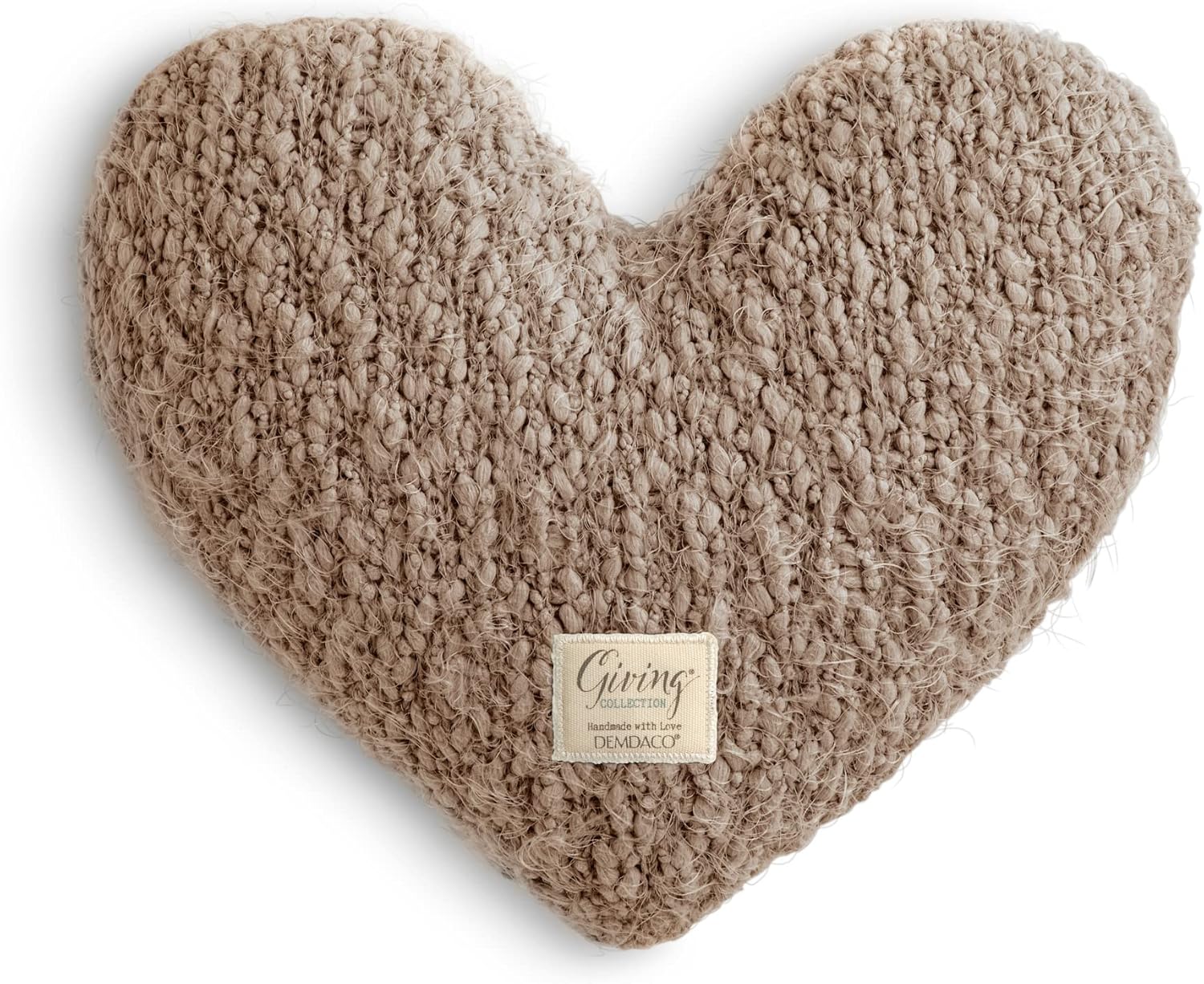 DEMDACO Giving Heart Cranberry Red 10 x 11 Cotton Weighted Plush Decorative Throw Pillow - Grand Goldman