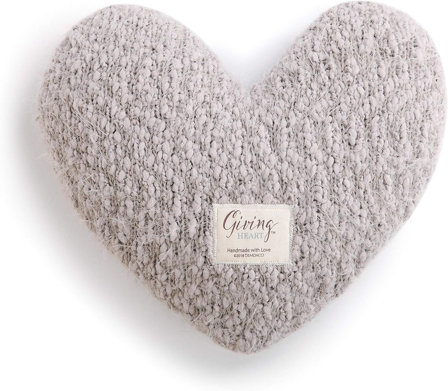 DEMDACO Giving Heart Cranberry Red 10 x 11 Cotton Weighted Plush Decorative Throw Pillow - Grand Goldman