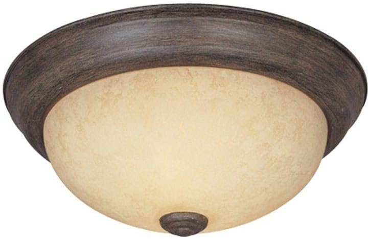 DESIGNERS FOUNTAIN 3-Light Flush Mount Ceiling Light, 15 Inch Lighting Fixture for Kitchen, Bedroom, Bathroom, and Hallway, White Alabaster Glass, Oil Rubbed Bronze, 1257L-ORB-AL - Grand Goldman