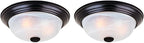 DESIGNERS FOUNTAIN 3-Light Flush Mount Ceiling Light, 15 Inch Lighting Fixture for Kitchen, Bedroom, Bathroom, and Hallway, White Alabaster Glass, Oil Rubbed Bronze, 1257L-ORB-AL - Grand Goldman