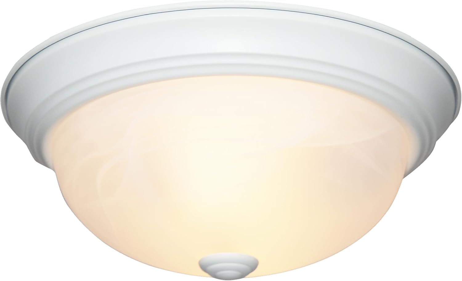 DESIGNERS FOUNTAIN 3-Light Flush Mount Ceiling Light, 15 Inch Lighting Fixture for Kitchen, Bedroom, Bathroom, and Hallway, White Alabaster Glass, Oil Rubbed Bronze, 1257L-ORB-AL - Grand Goldman