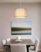 DEWENWILS Plug in Pendant Light, Hanging Light with 15Ft Clear Cord, On/Off Switch, Beige Linen Shade, Hanging Light Fixture for Bedroom, Kitchen, Living Room, Dining Table - Grand Goldman