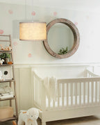 DEWENWILS Plug in Pendant Light, Hanging Light with 15Ft Clear Cord, On/Off Switch, Beige Linen Shade, Hanging Light Fixture for Bedroom, Kitchen, Living Room, Dining Table - Grand Goldman