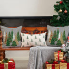 DFXSZ Christmas Pillow Covers 18x18 Inch Set of 2 Christmas Tree Decorative Green Throw Pillows Winter Christmas Decor for Home Couch TH-50B18 - Grand Goldman