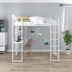 DHP Abode Full Size Metal Loft Bed, Black - Grand Goldman