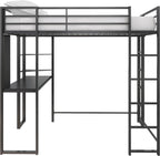 DHP Abode Full Size Metal Loft Bed, Black - Grand Goldman
