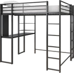 DHP Abode Full Size Metal Loft Bed, Black - Grand Goldman