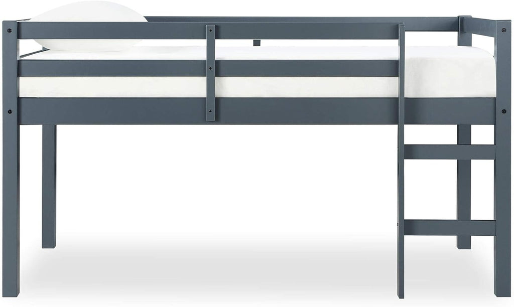 DHP Milton Twin Loft Bed, Space Saving Design, Solid Pine Wood, White Finish - Grand Goldman