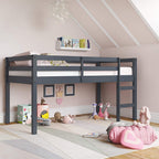 DHP Milton Twin Loft Bed, Space Saving Design, Solid Pine Wood, White Finish - Grand Goldman
