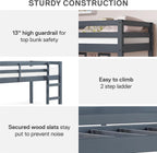 DHP Milton Twin Loft Bed, Space Saving Design, Solid Pine Wood, White Finish - Grand Goldman