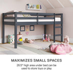 DHP Milton Twin Loft Bed, Space Saving Design, Solid Pine Wood, White Finish - Grand Goldman