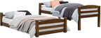 DHP Sierra Twin Bunk Bed, Mocha Finish, Solid Wood Construction, Small Space Living Approved - Grand Goldman