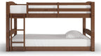 DHP Sierra Twin Bunk Bed, Mocha Finish, Solid Wood Construction, Small Space Living Approved - Grand Goldman